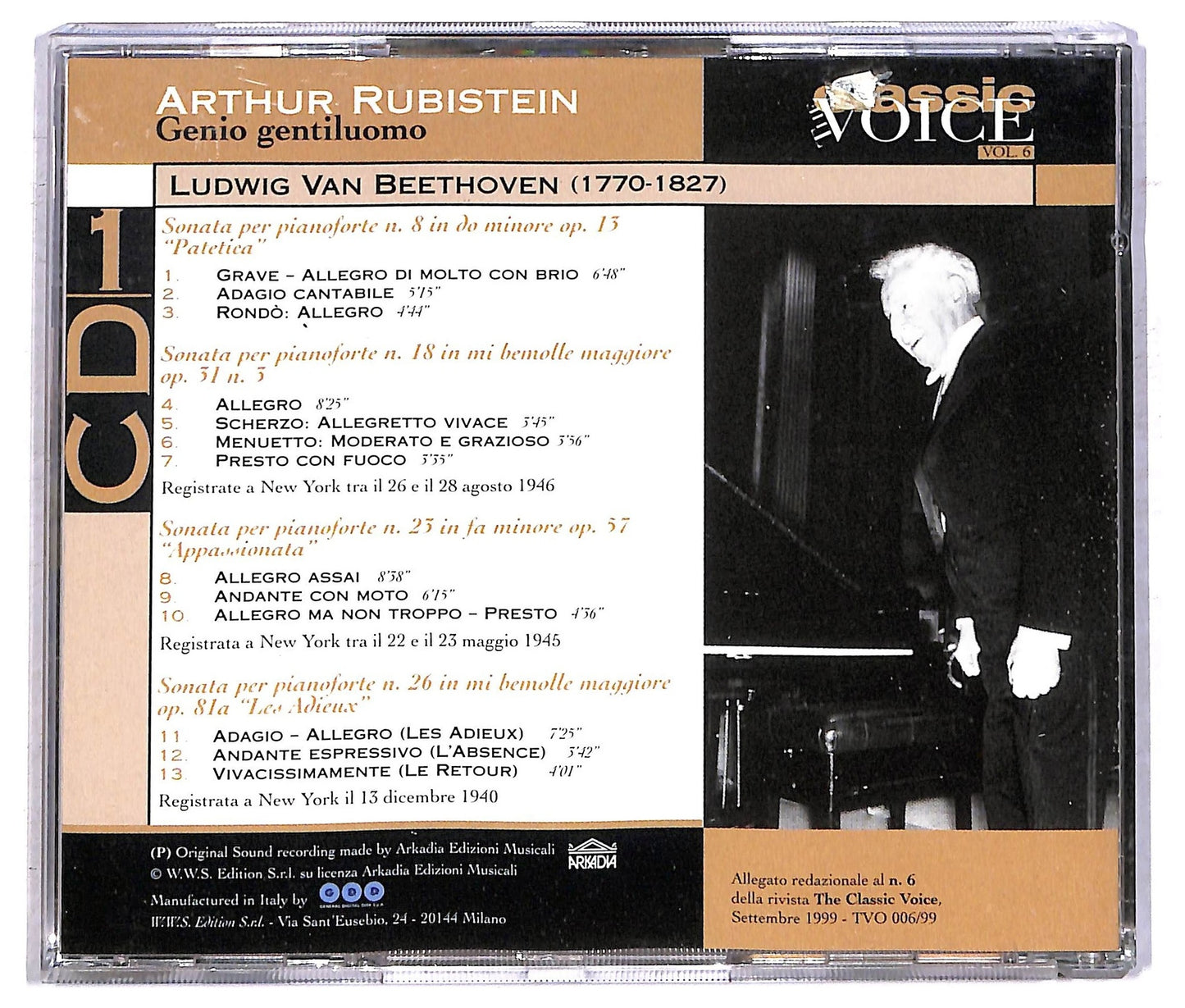 EBOND Arthur Rubinstein - Genio Gentiluomo CD CD091944