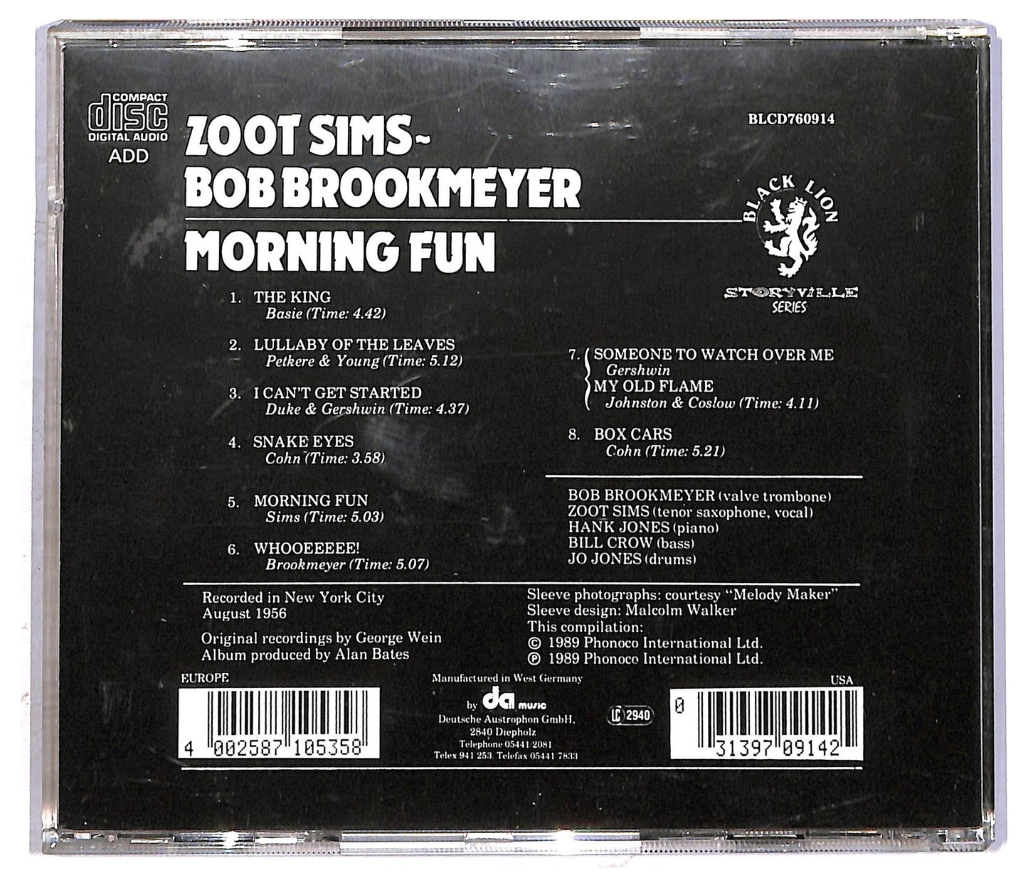 EBOND Zoot Sims - Bob Brookmeyer - Morning Fun CD CD091964