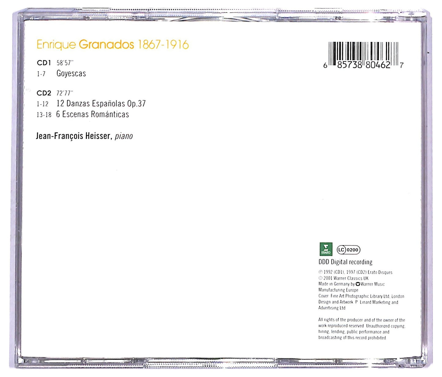 EBOND Goyescas - 12 Danzas Espanolas CD CD092002