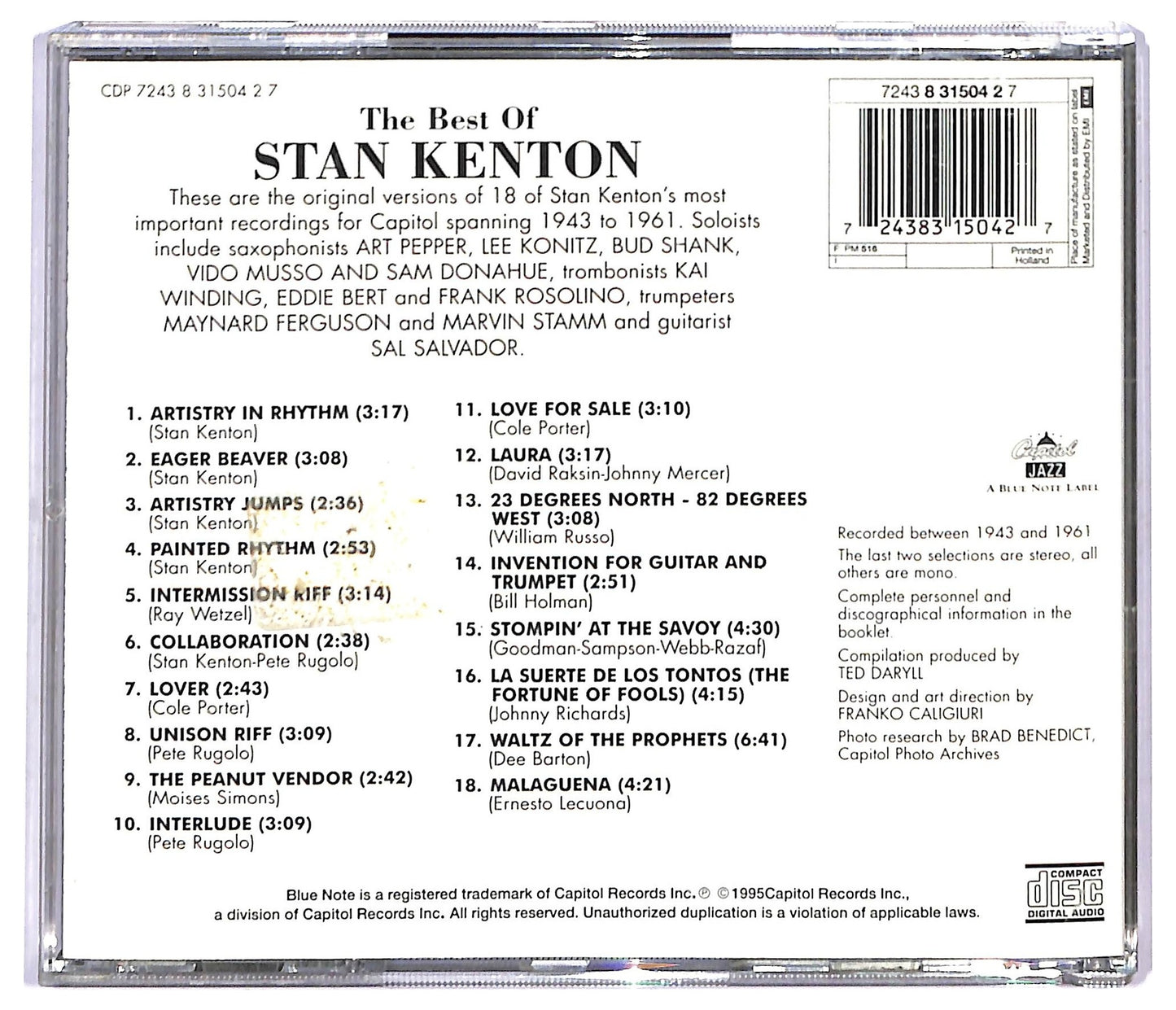 EBOND Stan Kenton - The Best Of Stan Kenton CD CD092021