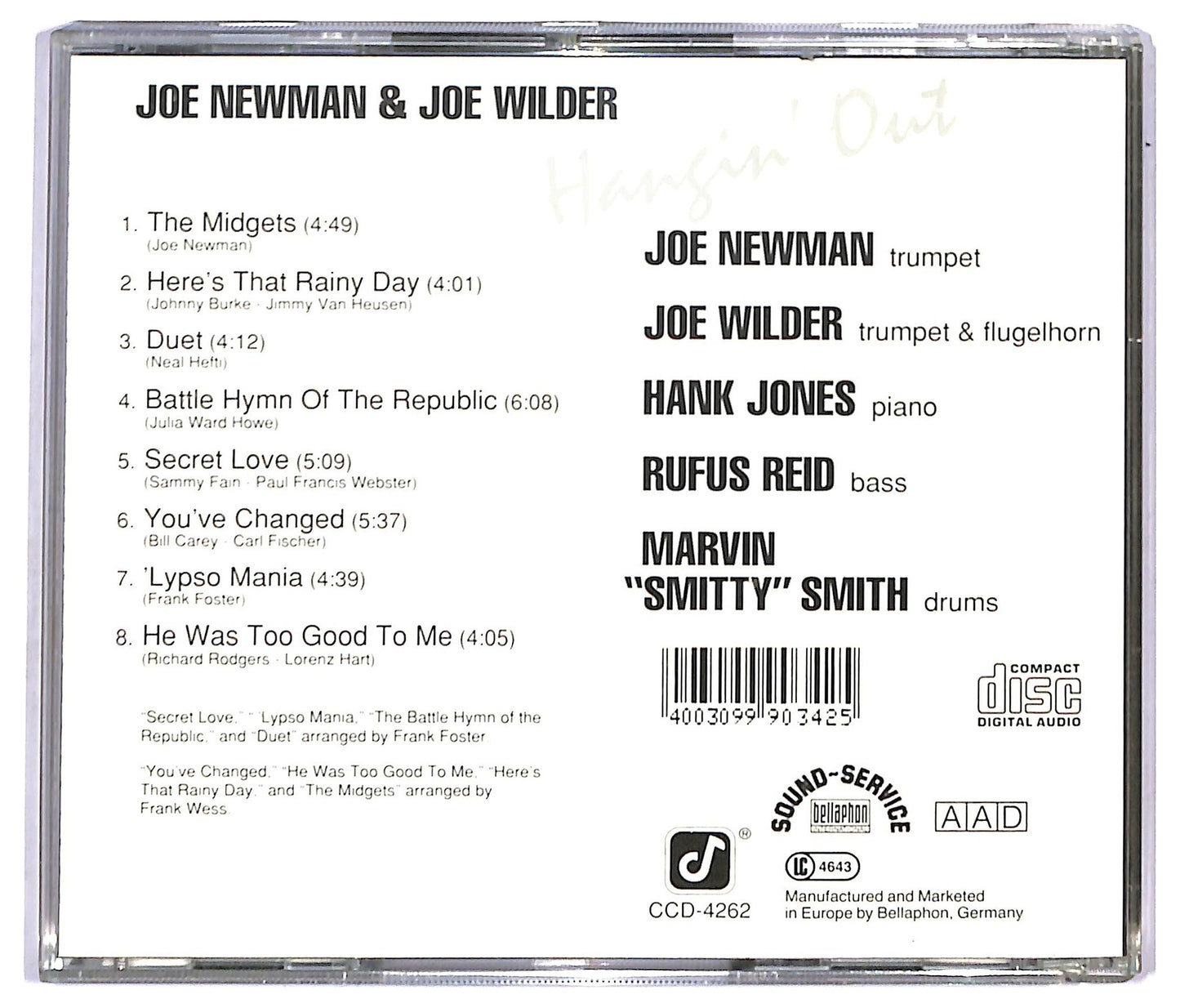 EBOND Joe Newman, Joe Wilder - Hangin' Out CD CD092031