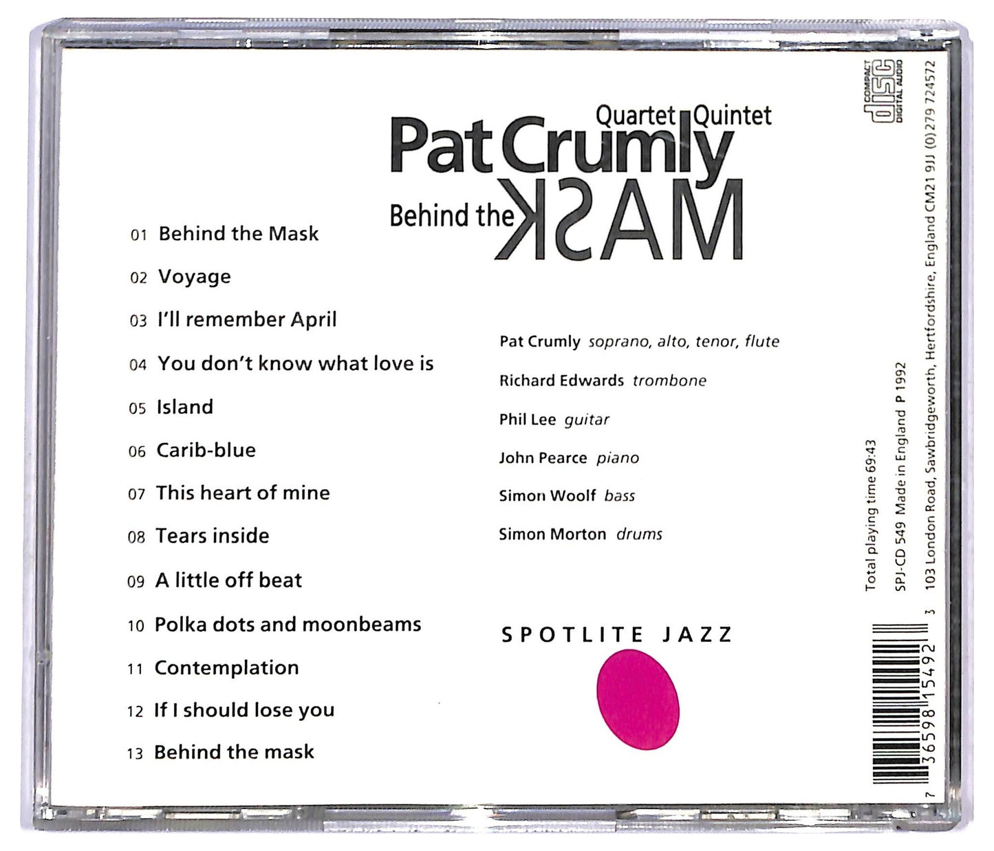 EBOND Pat Crumly - Behind The Mask CD CD092051
