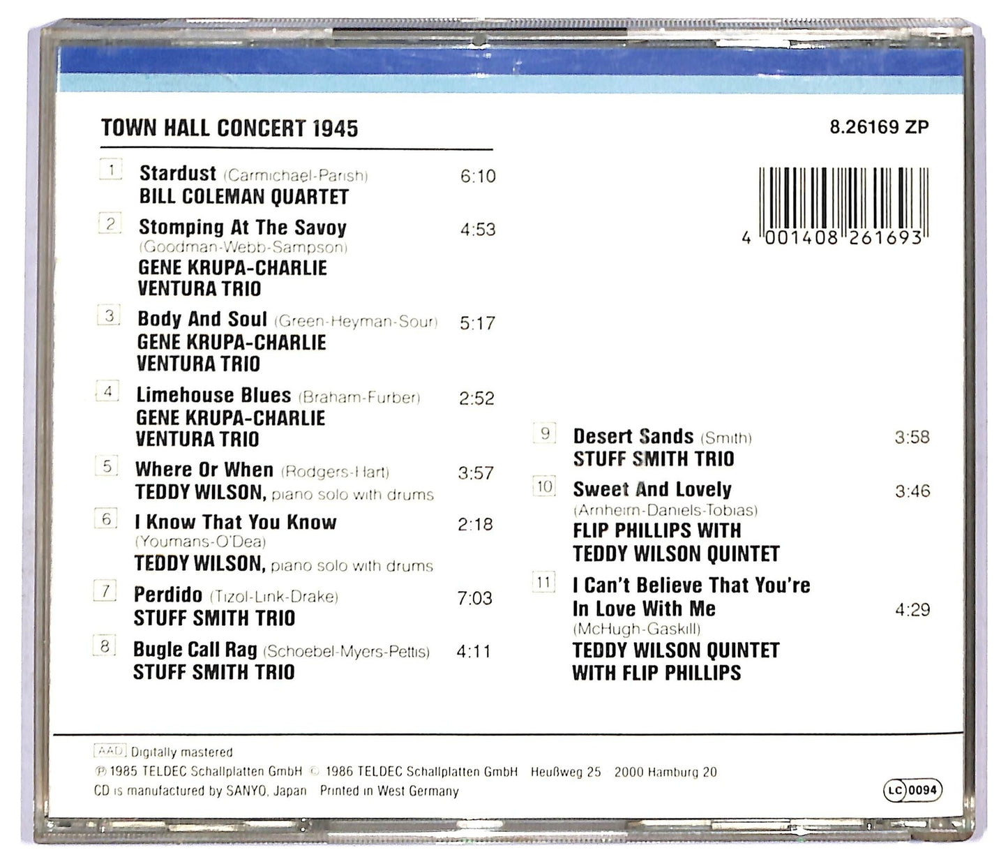 EBOND Various - Town Hall Concert 1945 CD CD092059