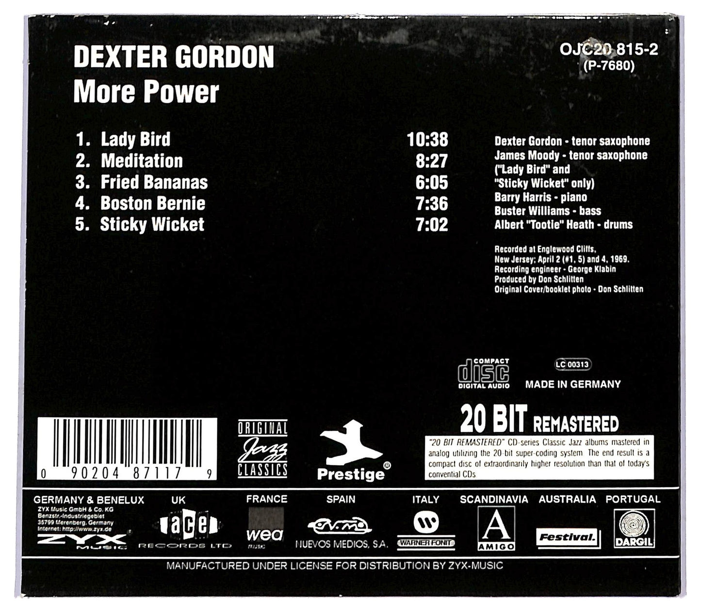 EBOND Dexter Gordon - More Power CD CD092129