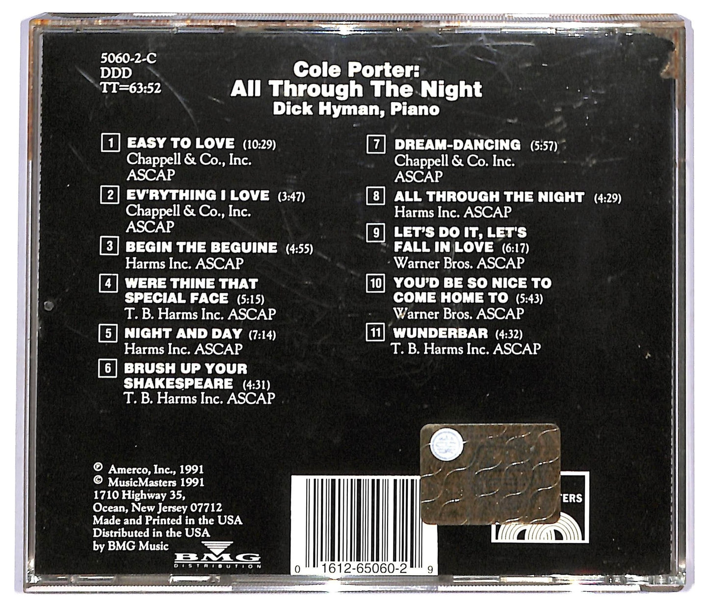 EBOND Dick Hyman - Cole Porter: All Through The Night CD CD092161