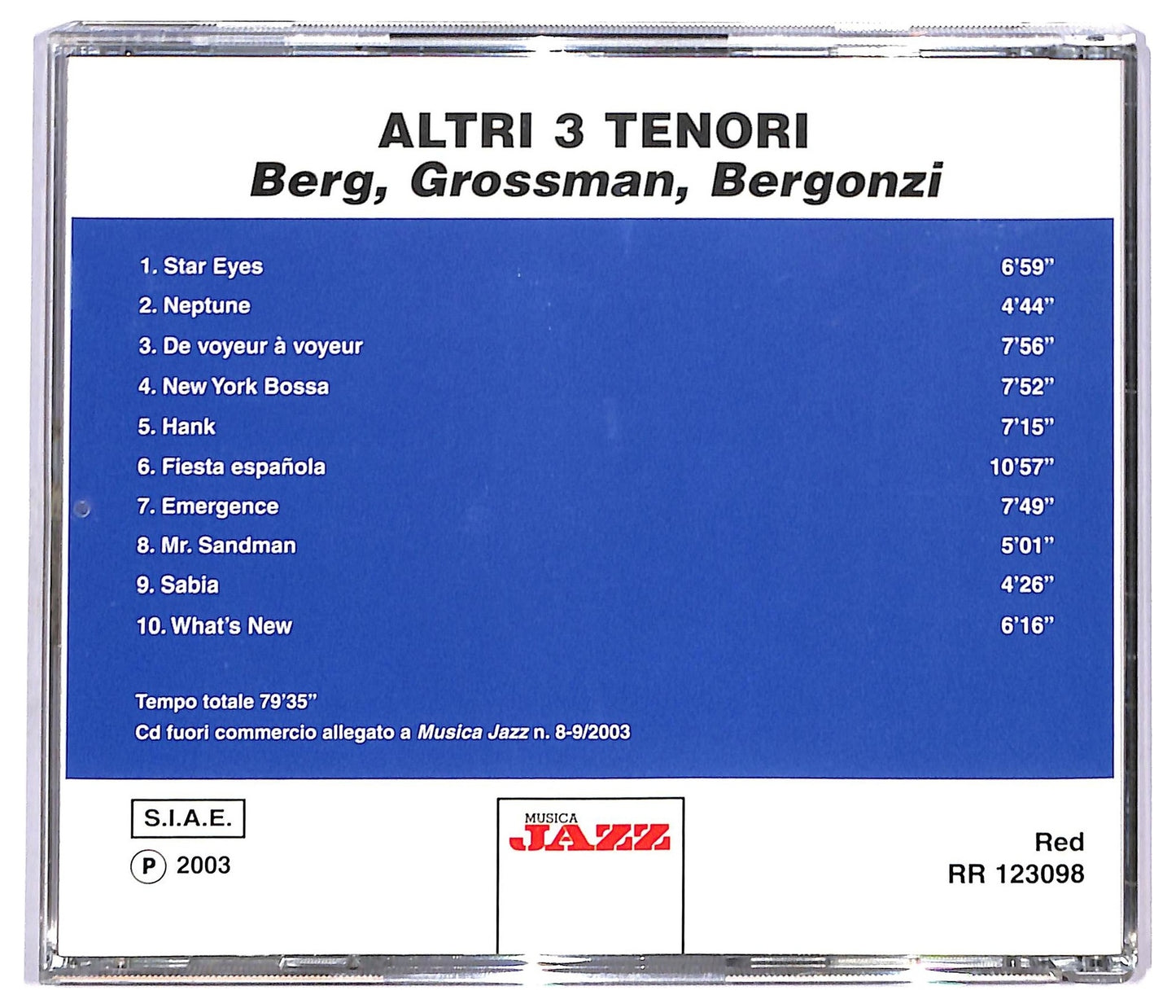 EBOND Berg Grossman Bergonzi - Altri 3 Tenori CD CD092162