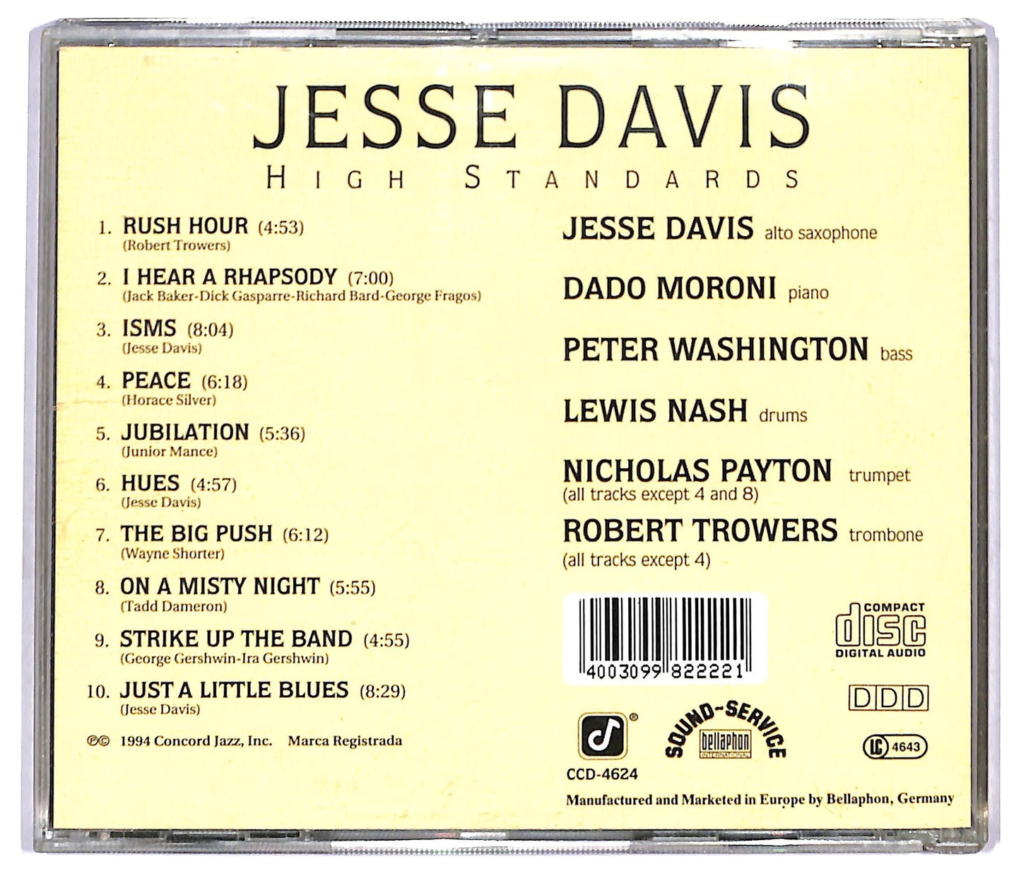 EBOND Jesse Davis - High Standards CD CD092227