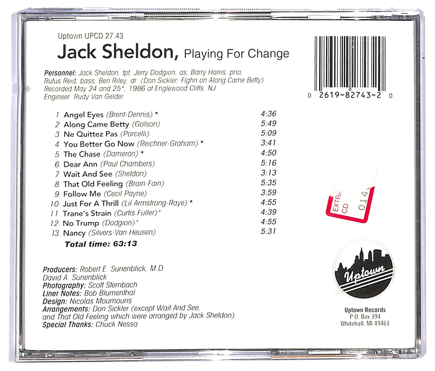EBOND Jack Sheldon - Playing For Change CD CD092229