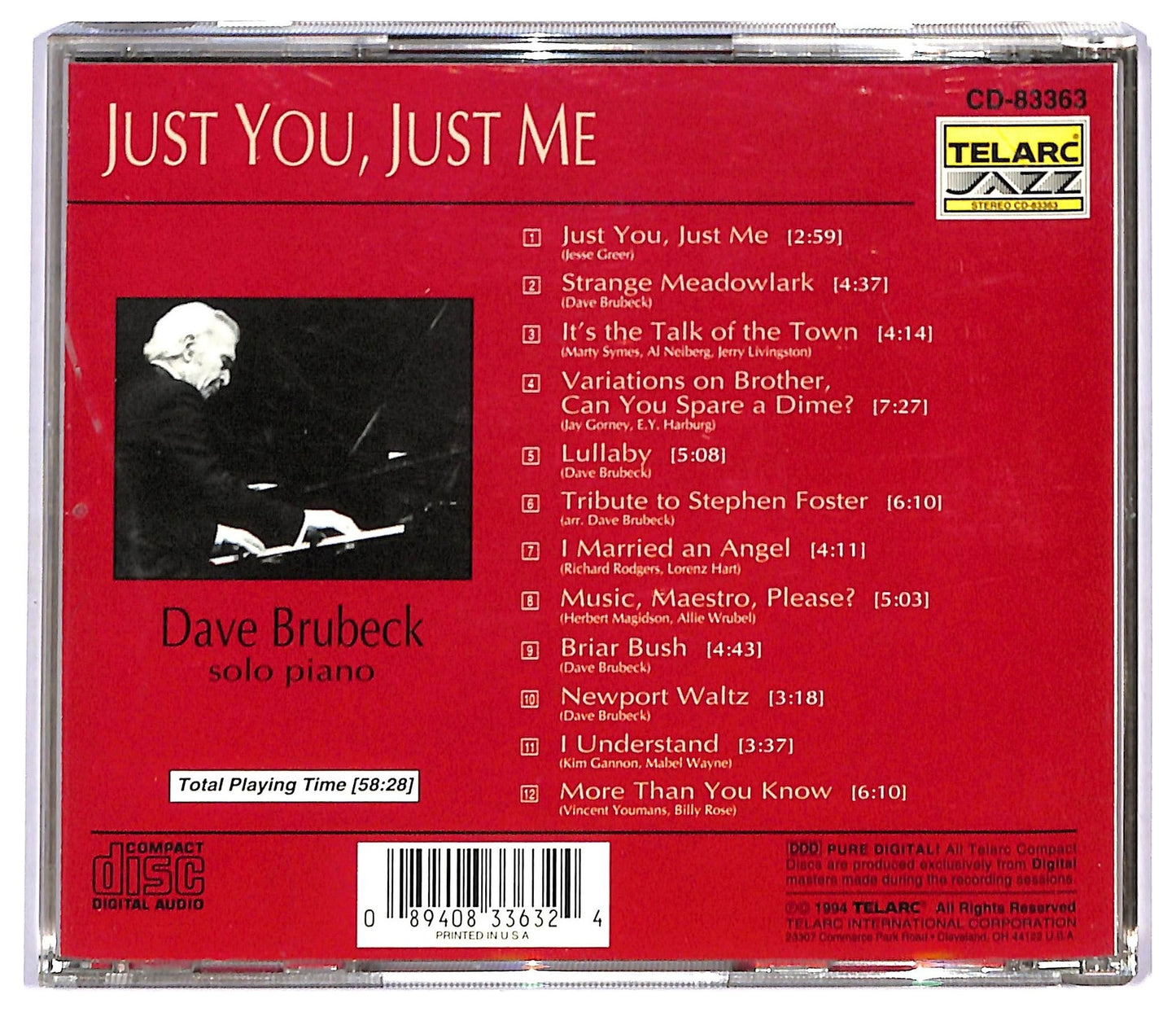 EBOND Dave Brubeck - Just You, Just Me CD CD092261