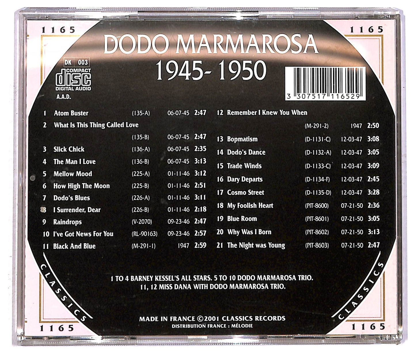 EBOND Dodo Marmarosa - 1945-1950 CD CD092305