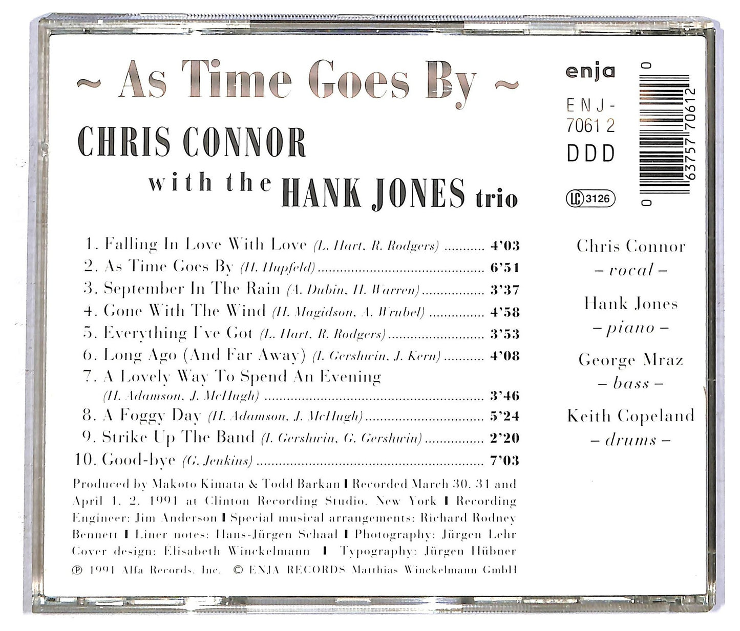 EBOND Chris Connor - As Time Goes By CD CD092323