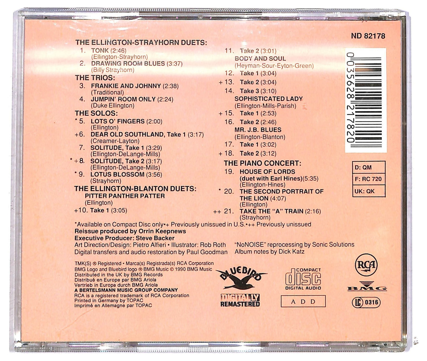 EBOND Duke Ellington - Solos, Duets And Trios CD CD092351