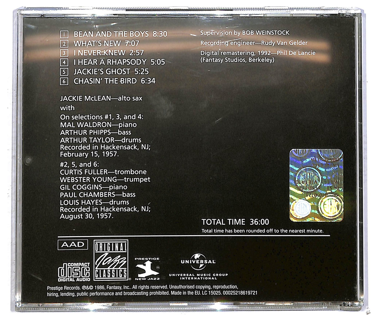 EBOND Jackie McLean - Makin' The Changes CD CD092402