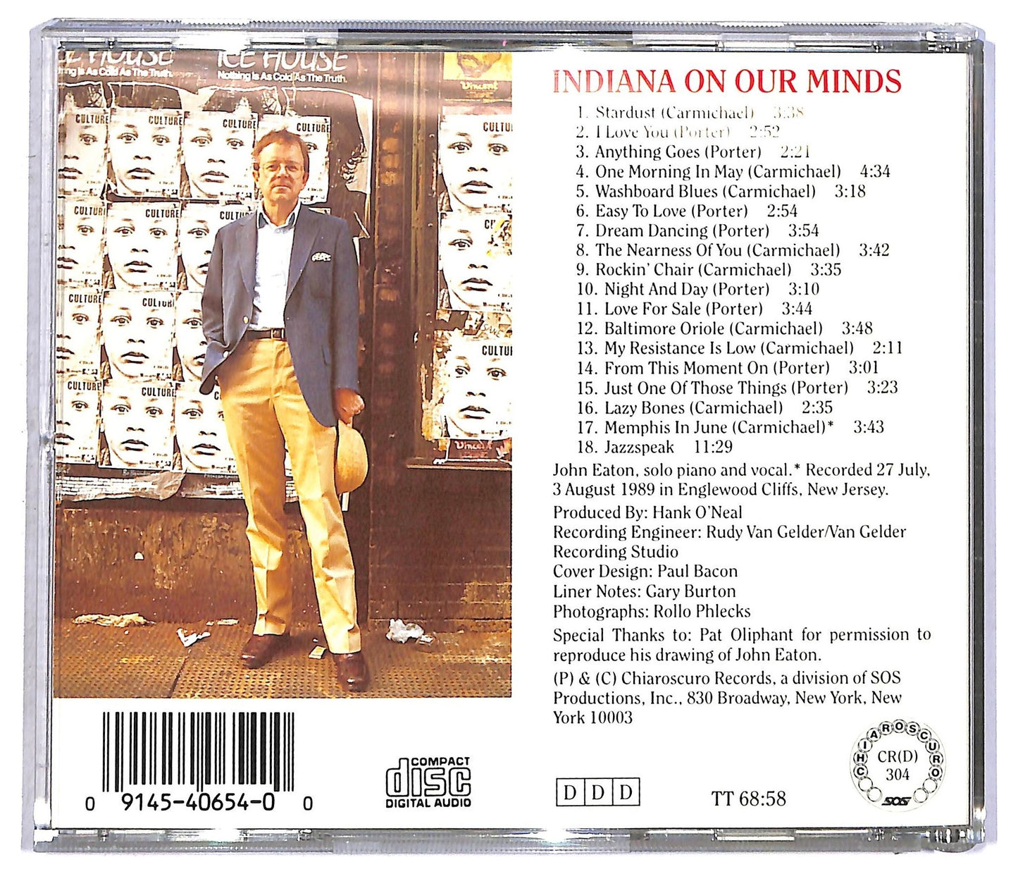 EBOND John Eaton - Indiana On Our Minds CD CD092422