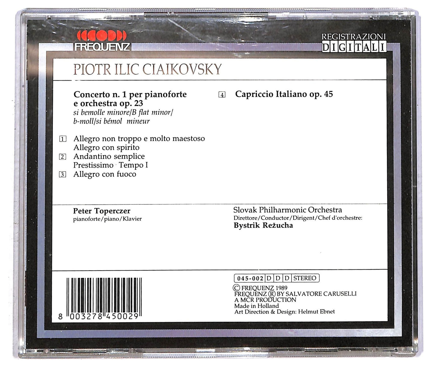 EBOND Piotr Ilyic Chaikovsky - Concerto N. 1 Per Pianoforte E Orchestra - Capriccio Italiano CD CD092439