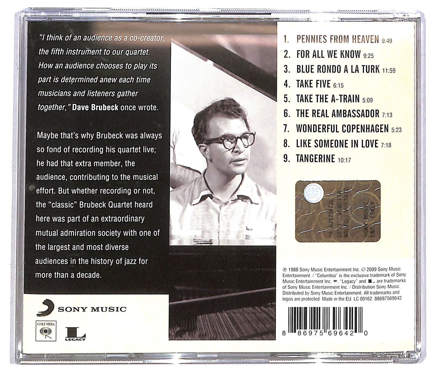 EBOND Dave Brubeck Quartet - The Great Concerts CD CD092445