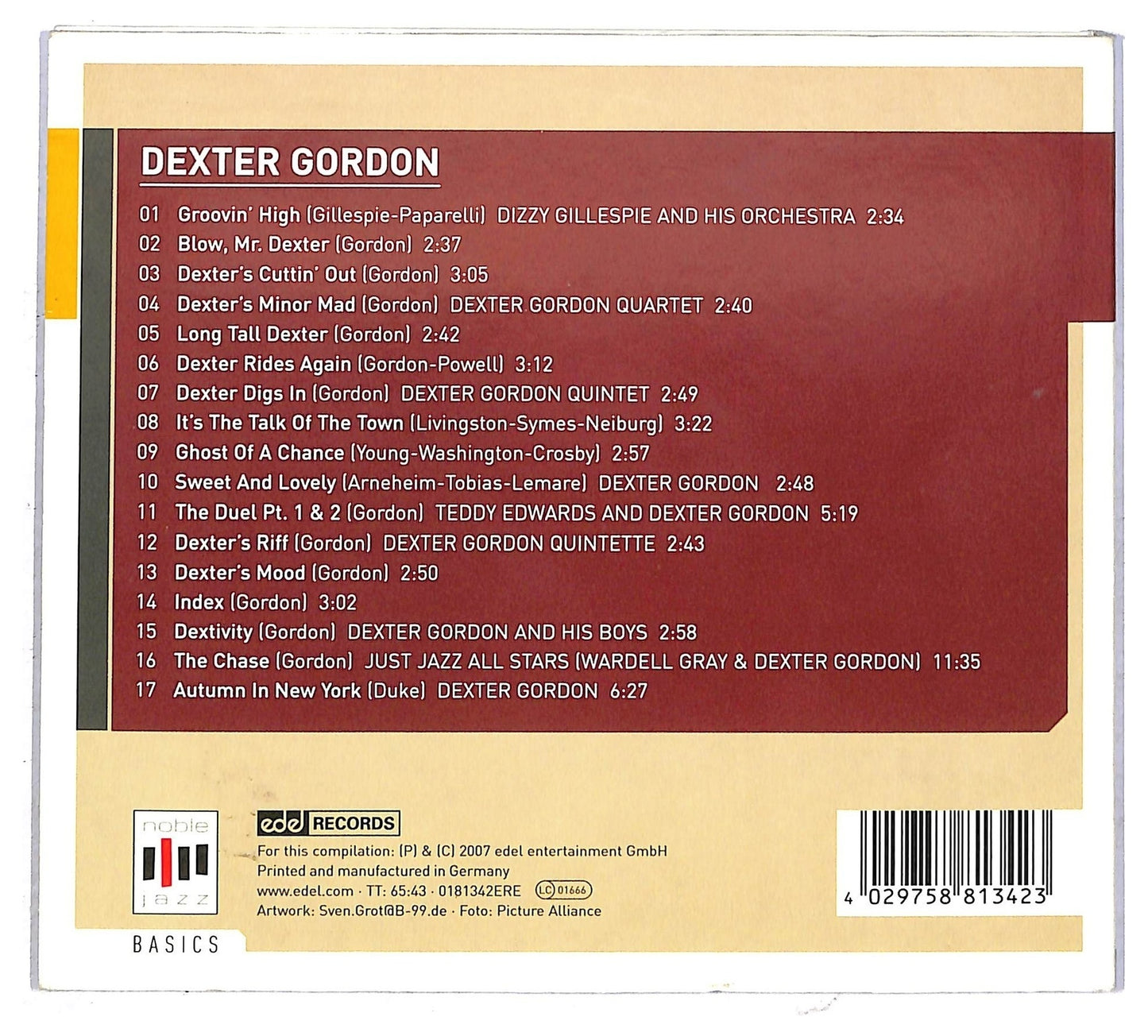 EBOND Dexter Gordon - Dextivity CD CD092448