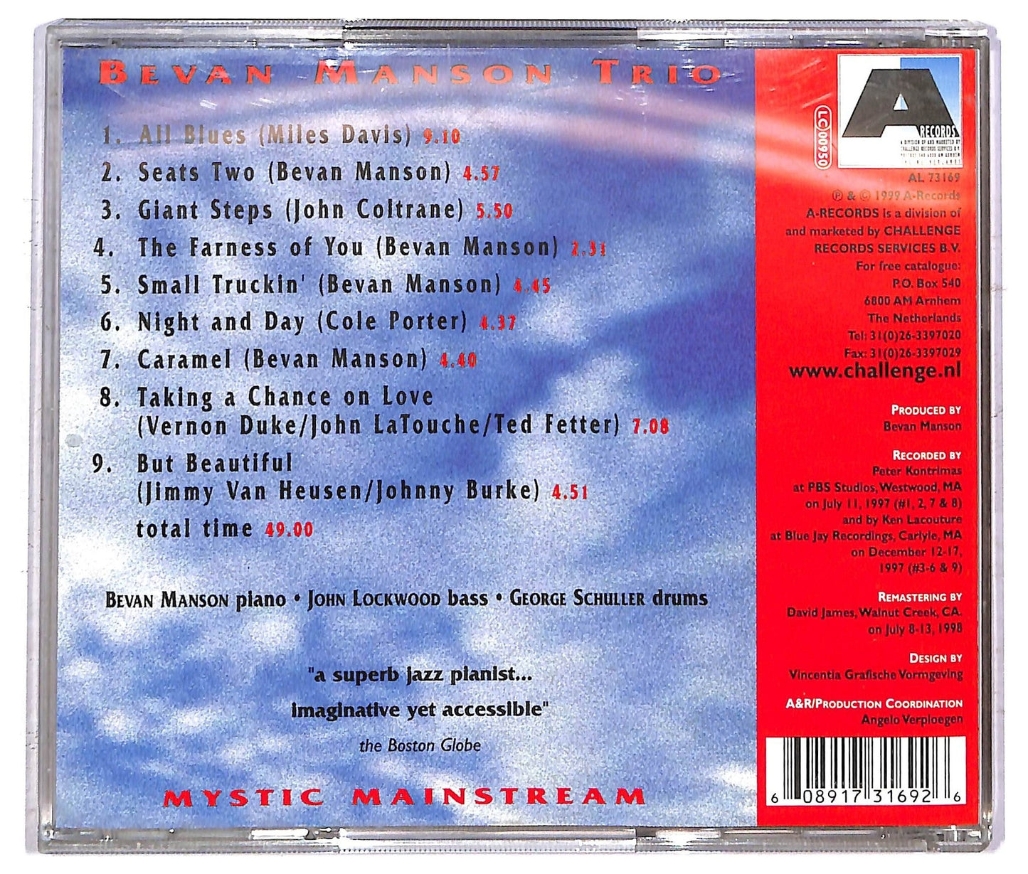 EBOND Bevan Manson Trio - Mystic Mainstream CD CD092520