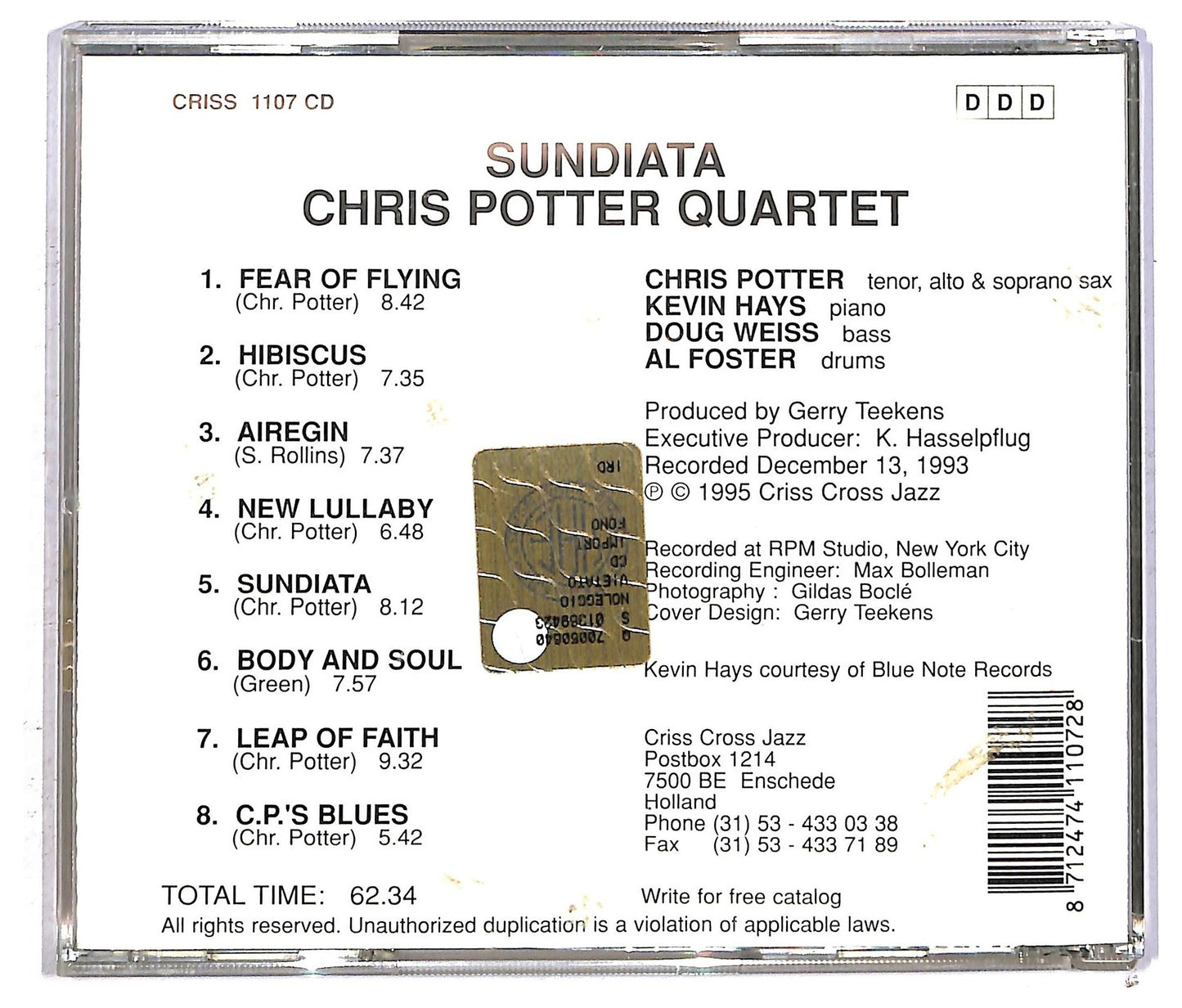 EBOND Chris Potter Quartet - Sundiata CD CD092526
