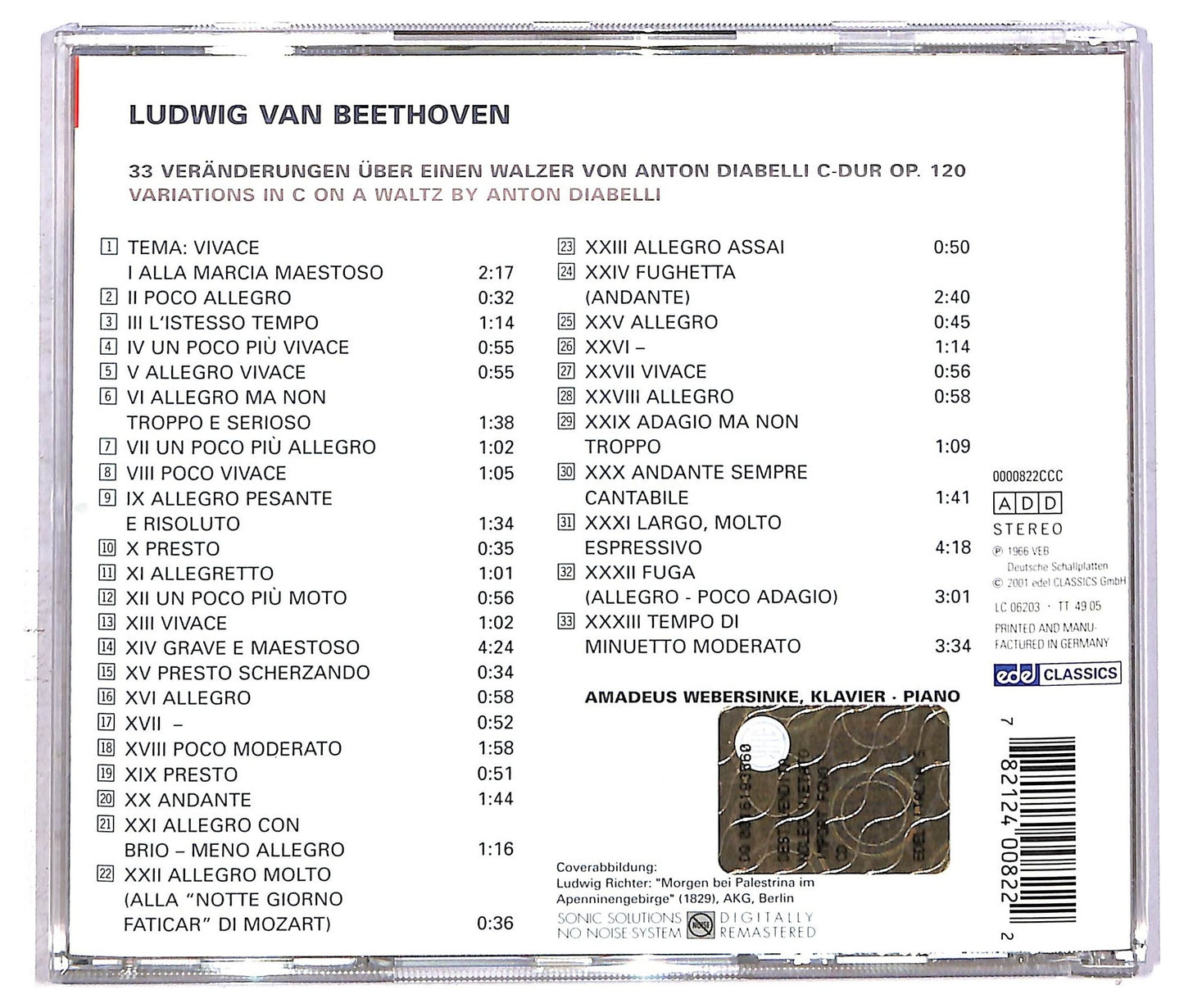 EBOND Beethoven - Amadeus Webersinke - Diabelli Variations CD CD092545