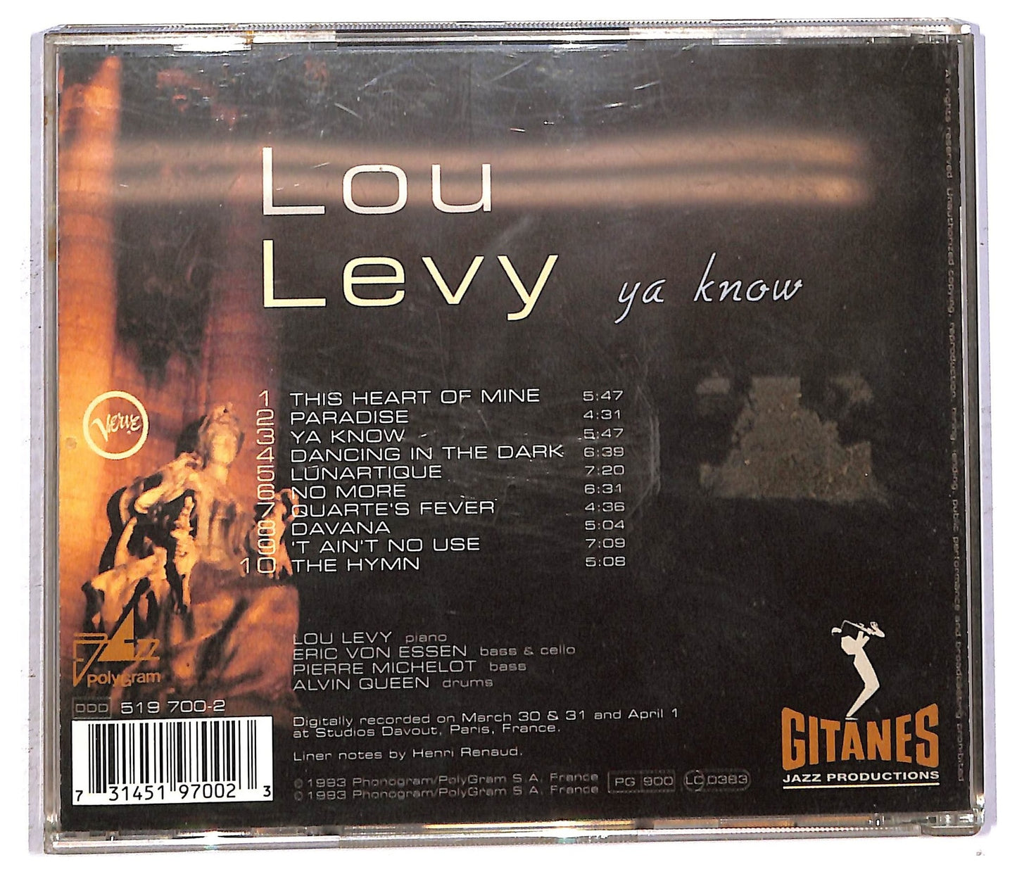 EBOND Lou Levy - Ya Know CD CD092550