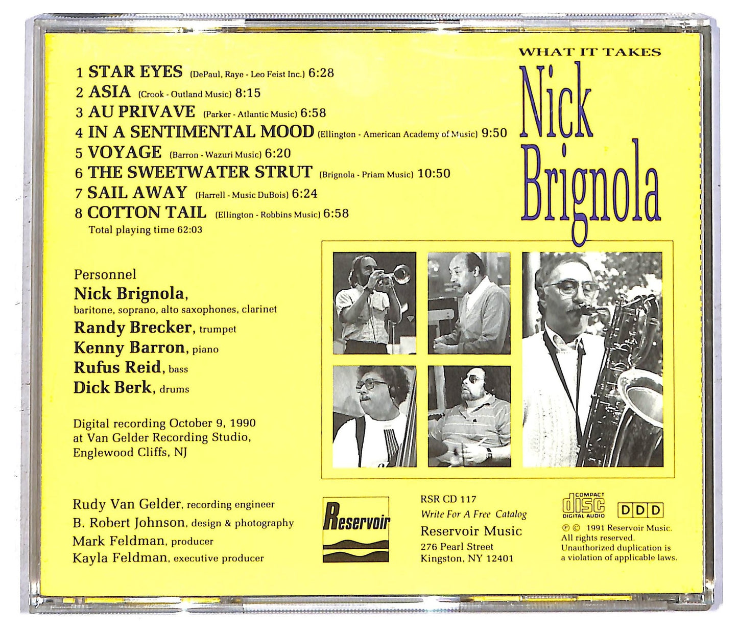 EBOND Nick Brignola - What it Takes CD CD092816