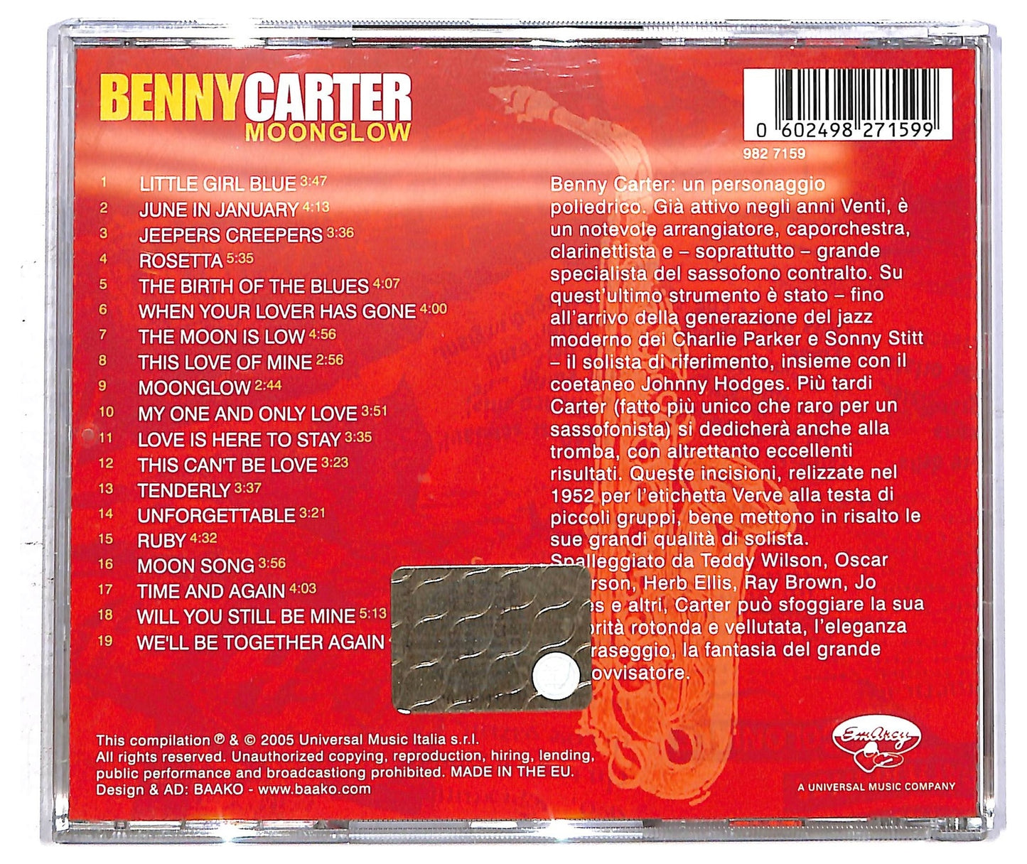 EBOND Benny Carter - Moonglow CD CD092833