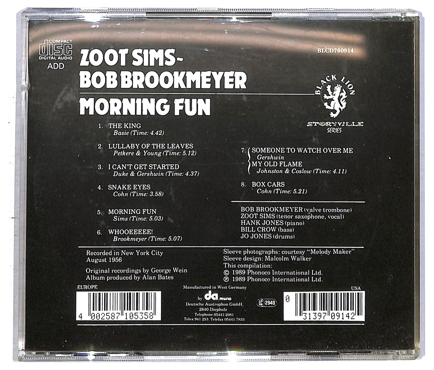 EBOND Zoot Sims - Bob Brookmeyer - Morning Fun CD CD092909