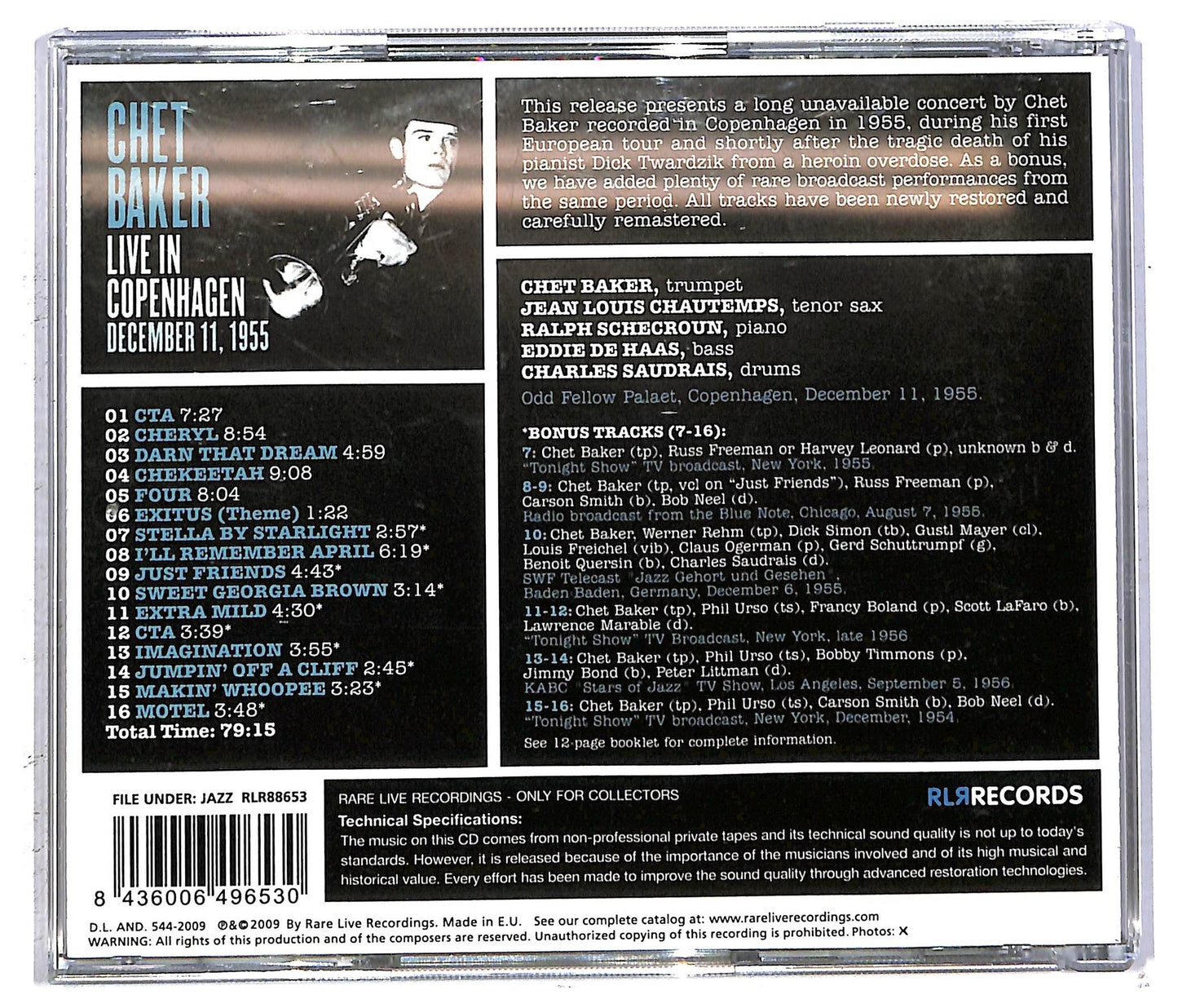 EBOND Chet Baker - Live In Copenhagen December 11, 1955 CD CD092931