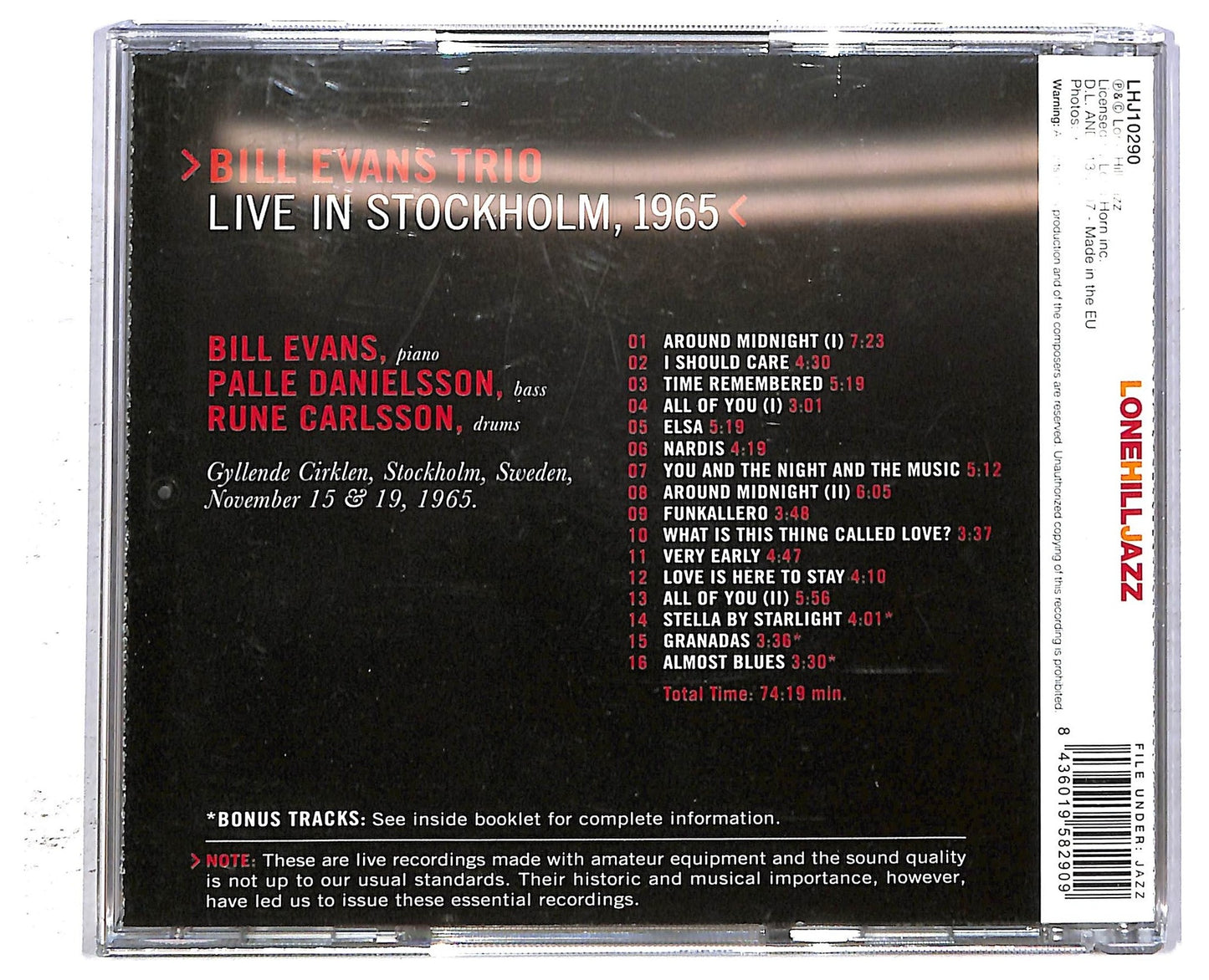 EBOND Bill Evans Trio - Live In Stockholm, 1965 CD CD092937