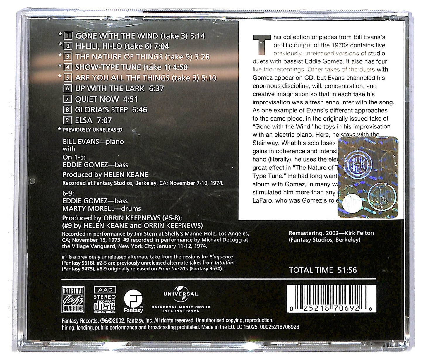 EBOND Bill Evans - From The 70's CD CD092938