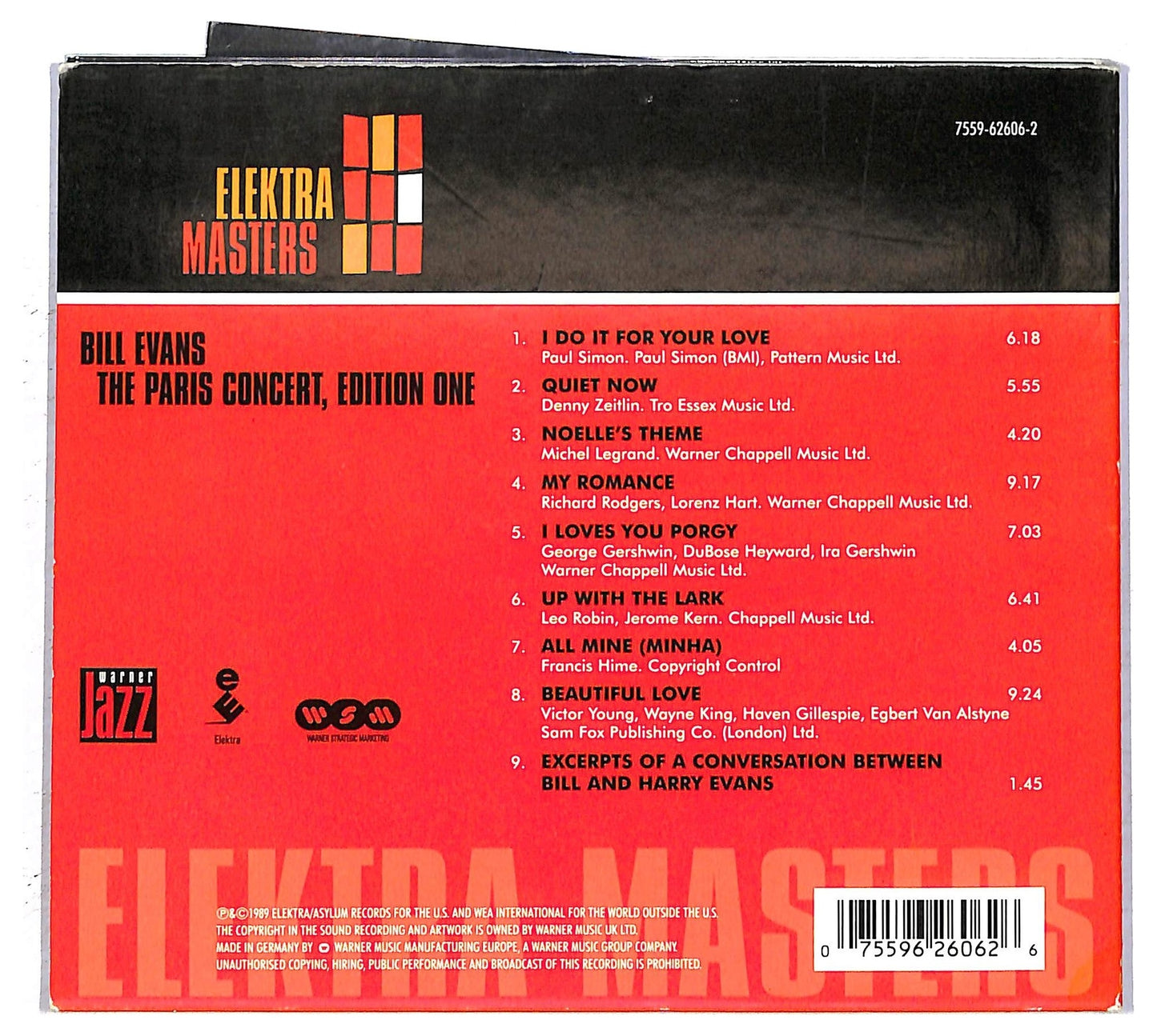 EBOND Bill Evans - The Paris Concert (Edition One) CD CD092939