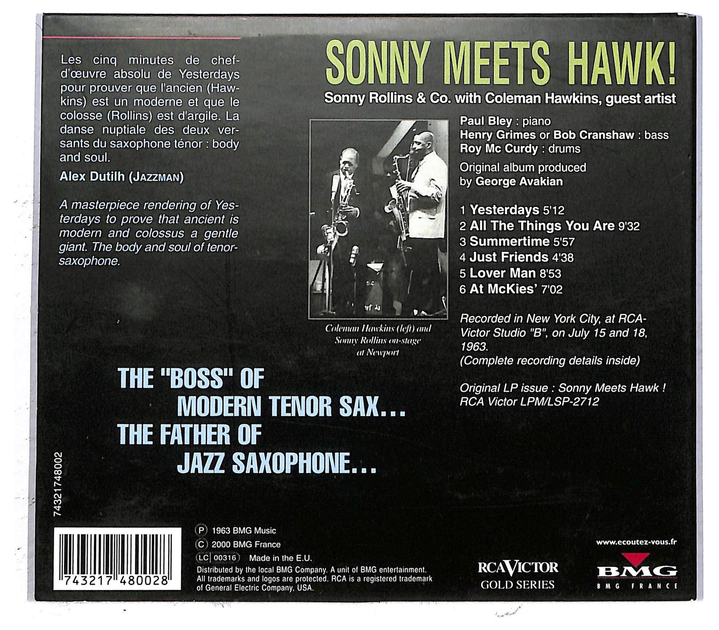 EBOND Sonny Rollins And Coleman Hawkins - Sonny Meets Hawk! CD CD092942