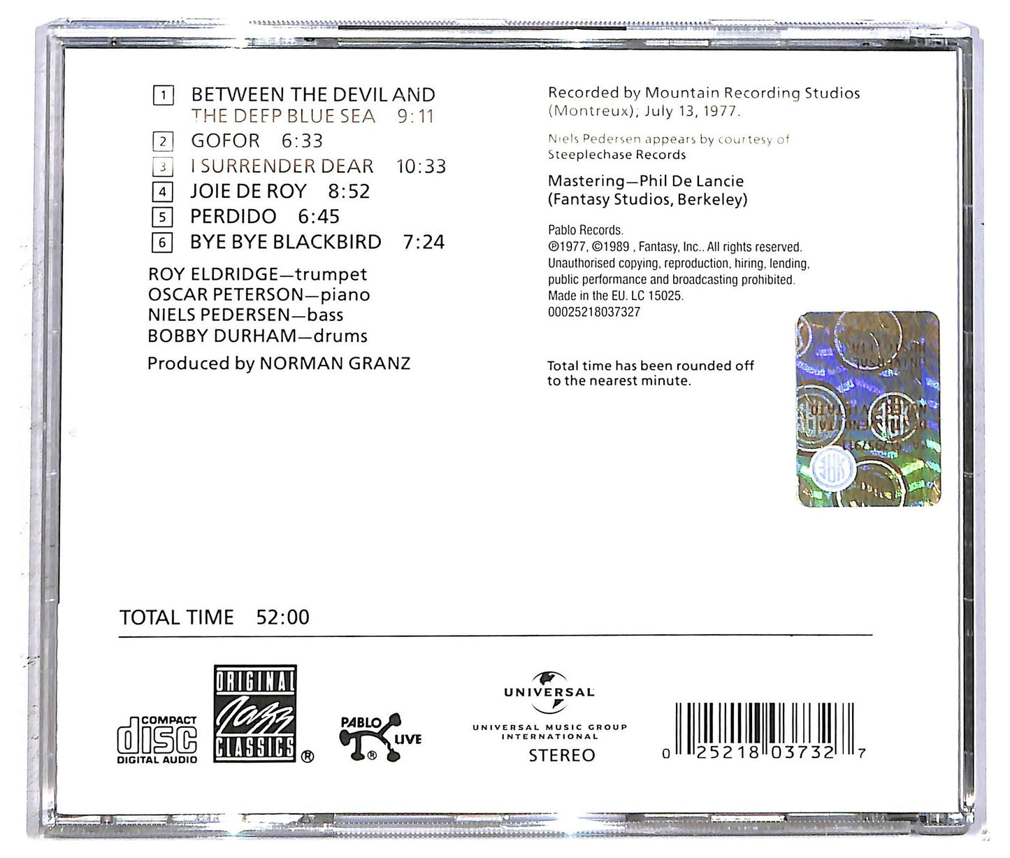 EBOND Roy Eldridge 4 - Montreux '77 CD CD093027