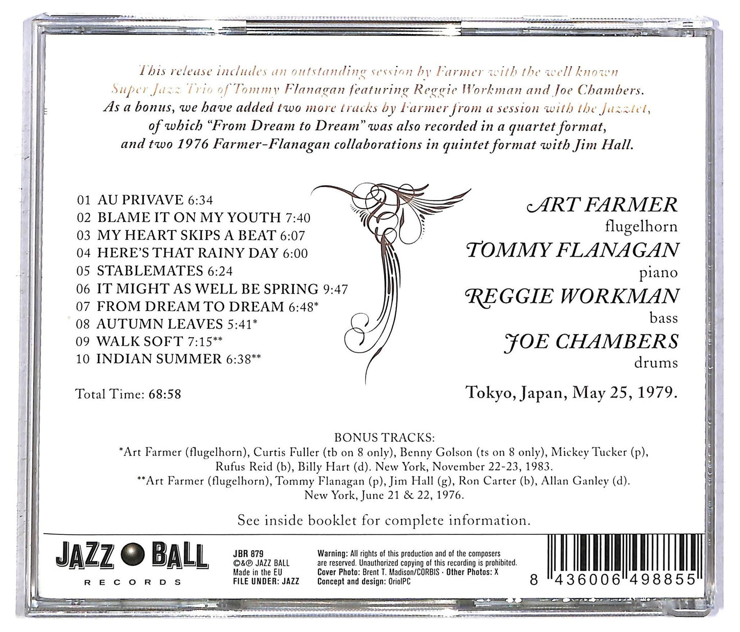 EBOND Art Farmer & Tommy Flanagan's Super Jazz Trio - Stablemates CD CD093044