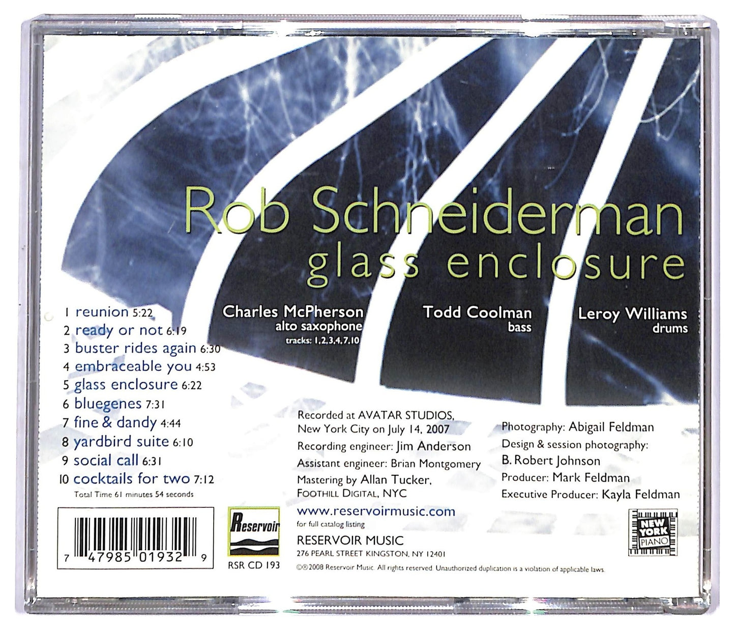 EBOND Rob Schneiderman - Glass Enclosure CD CD093111