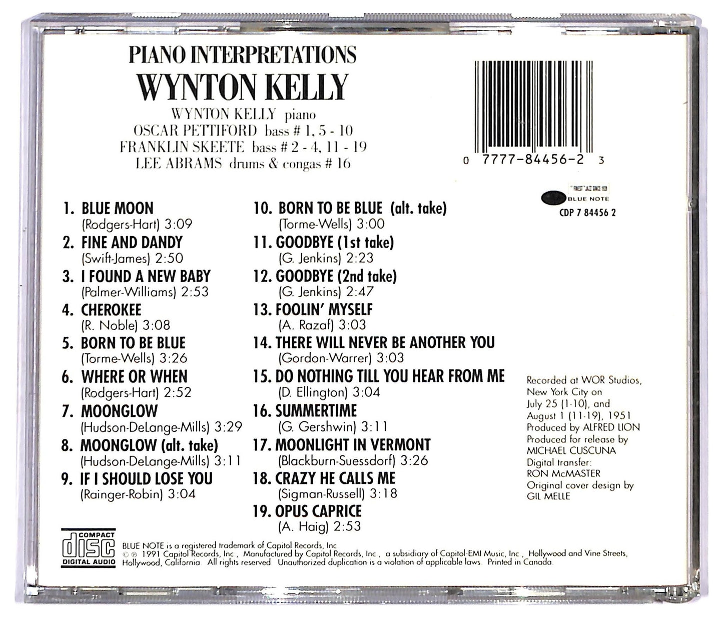 EBOND Wynton Kelly - Piano Interpretations CD CD093115
