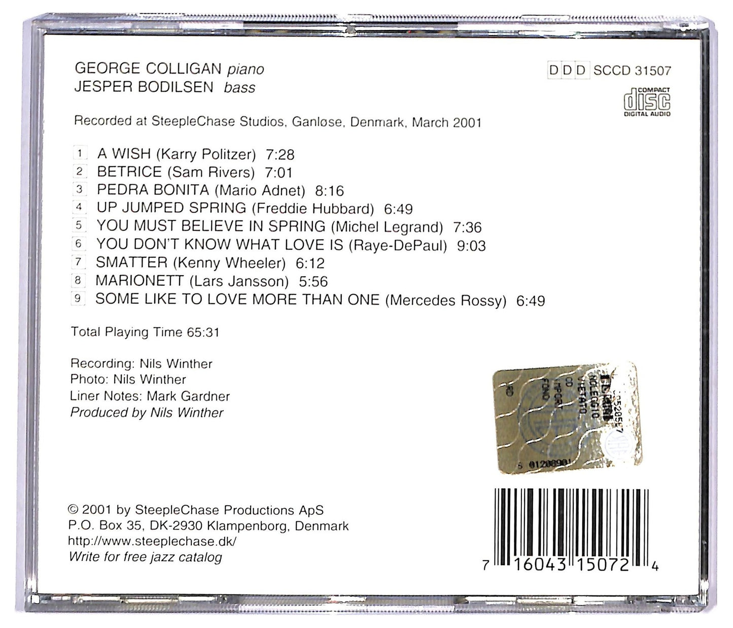 EBOND George Colligan, Jesper Bodilsen - A Wish CD CD093129