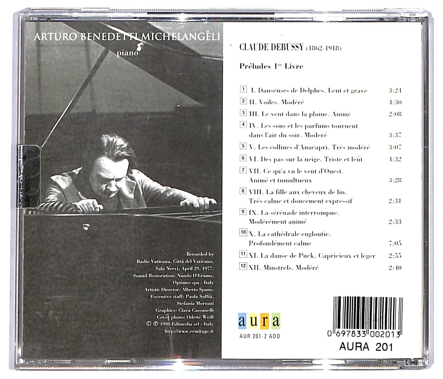 EBOND Arturo Benedetti - Plays Claude Debussy Preludes Volume 1 CD CD093140