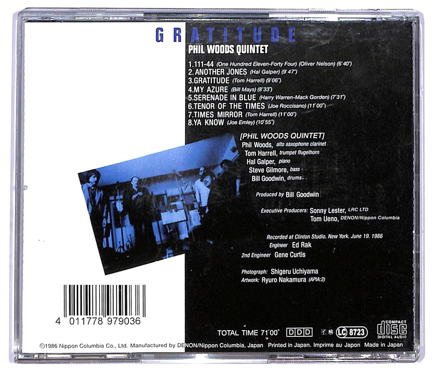 EBOND Phil Woods Quintet - Gratitude CD CD093159