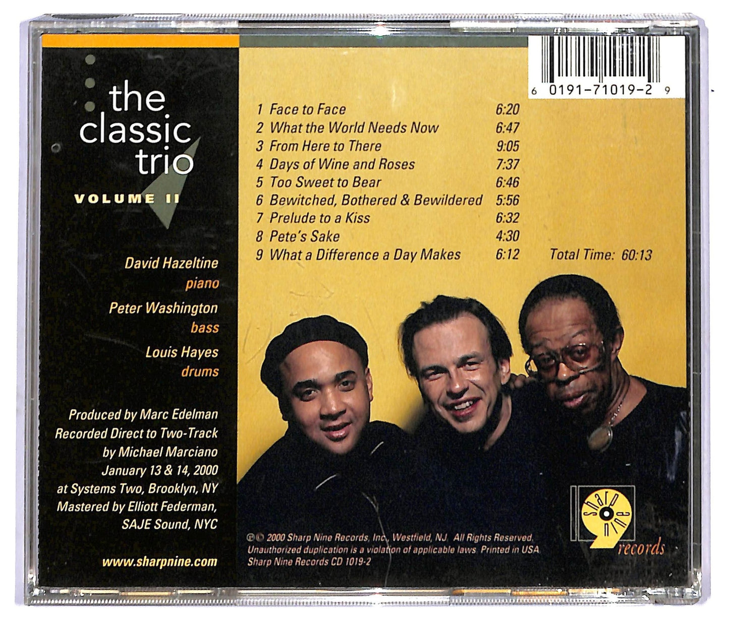 EBOND David Hazeltine - The Classic Trio Volume II CD CD093161