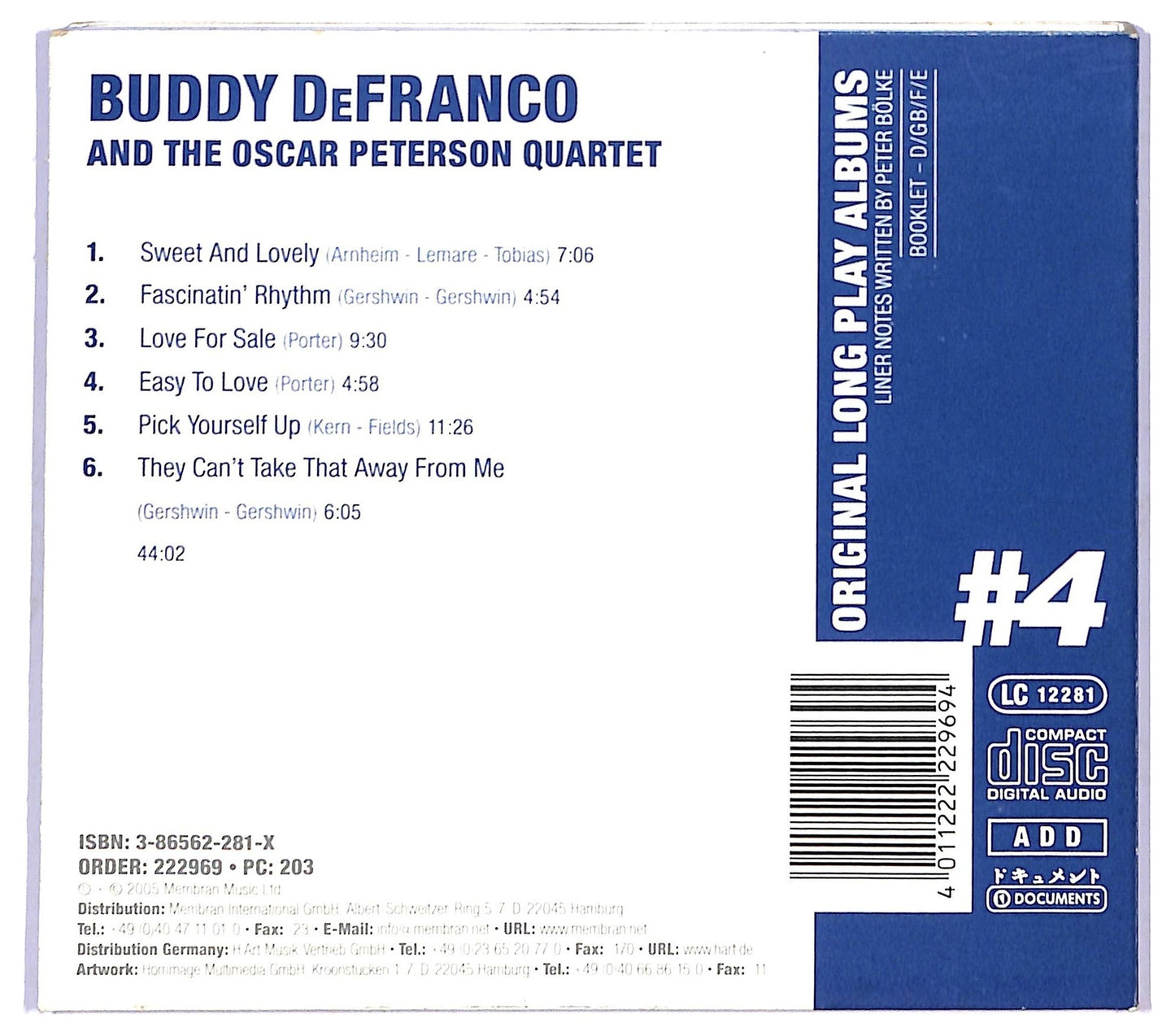 EBOND Buddy De Franco - Buddy De Franco And The Oscar Peterson Quartet CD CD093166