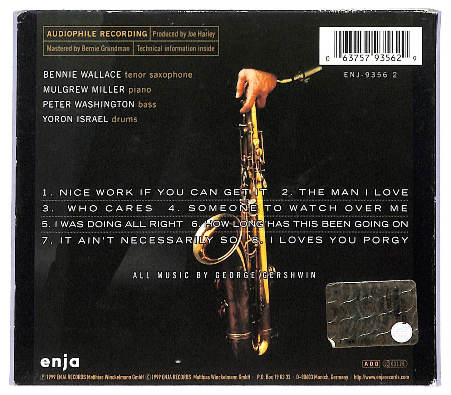 EBOND Bennie Wallace - Someone To Watch Over Me CD CD093209