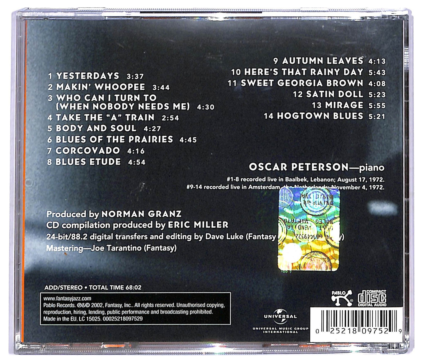 EBOND Oscar Peterson - Solo CD CD093220