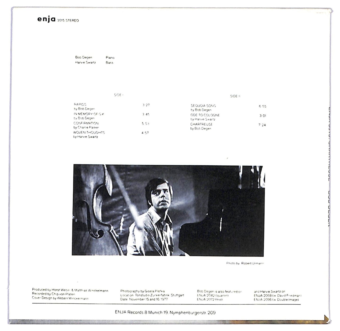 EBOND Bob Degen Harvie Swartz - Chartreuse CD CD093227