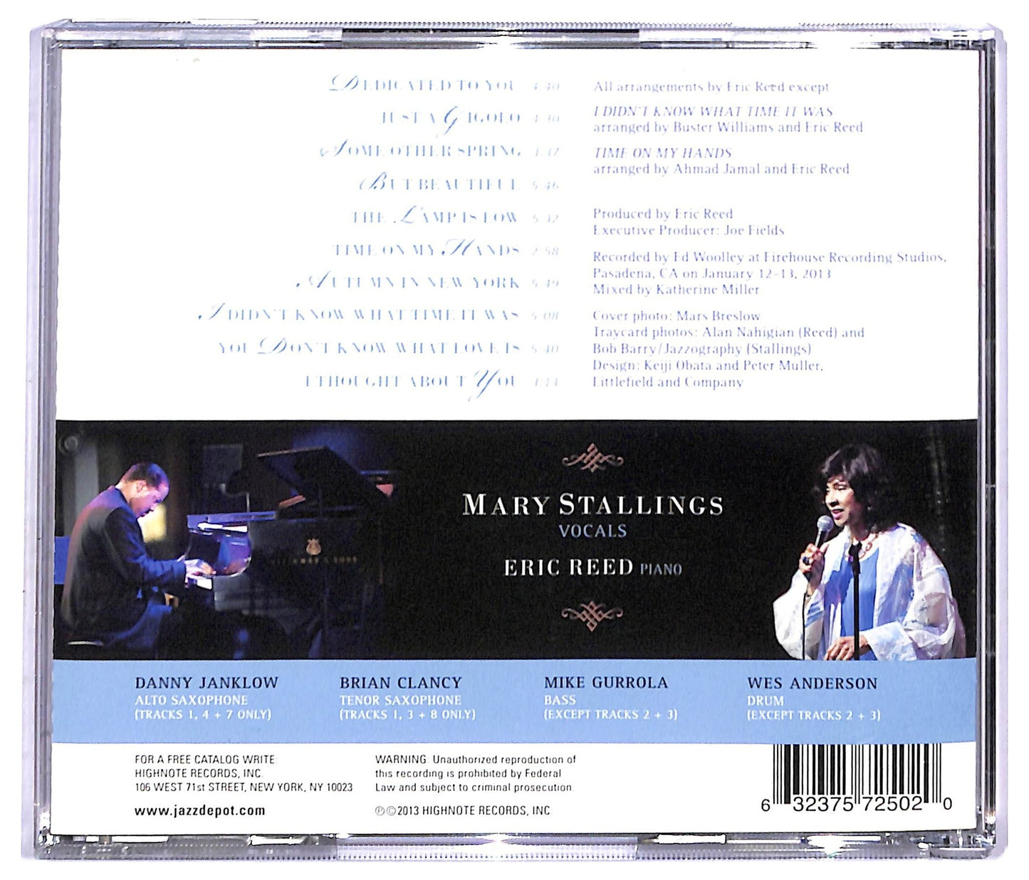 EBOND Mary Stallings Featuring Eric Reed - But Beautiful CD CD093233
