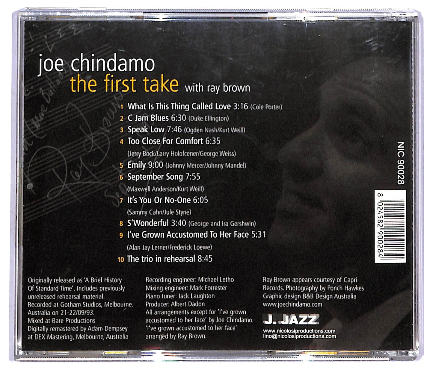 EBOND Joe Chindamo - The First Take With Ray Brown CD CD093263