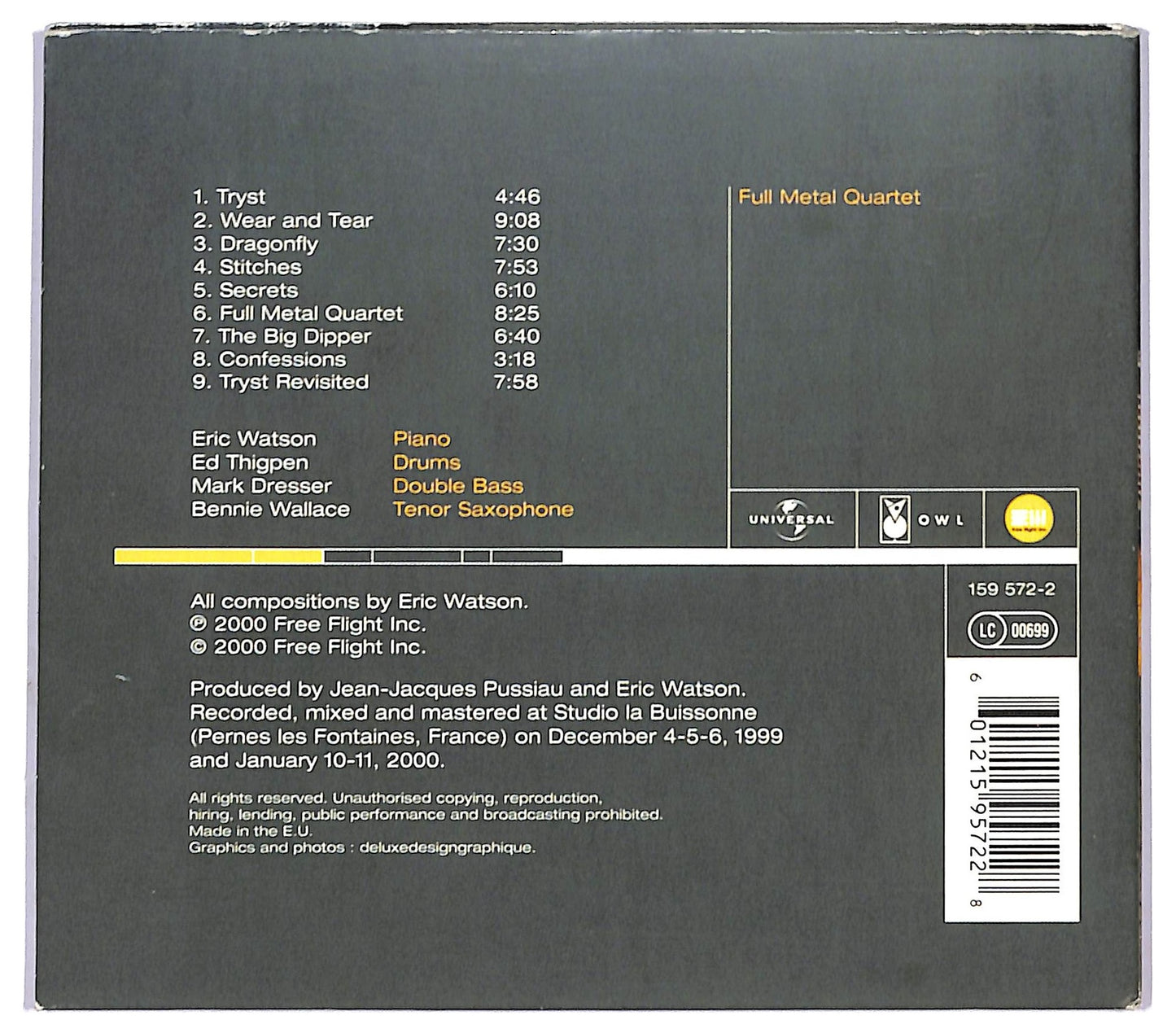 EBOND Eric Watson - Full Metal Quartet CD CD093327