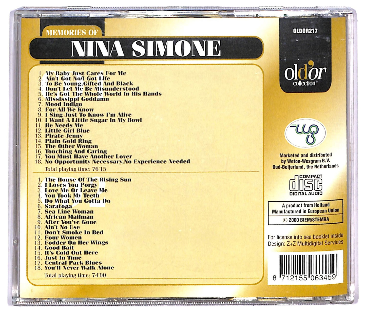EBOND Nina Simone -Memories Of Nina Simone CD CD093411