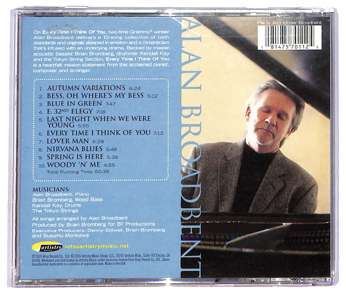 EBOND Alan Broadbent - Every Time I Think Of You CD CD093423